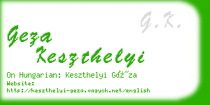 geza keszthelyi business card